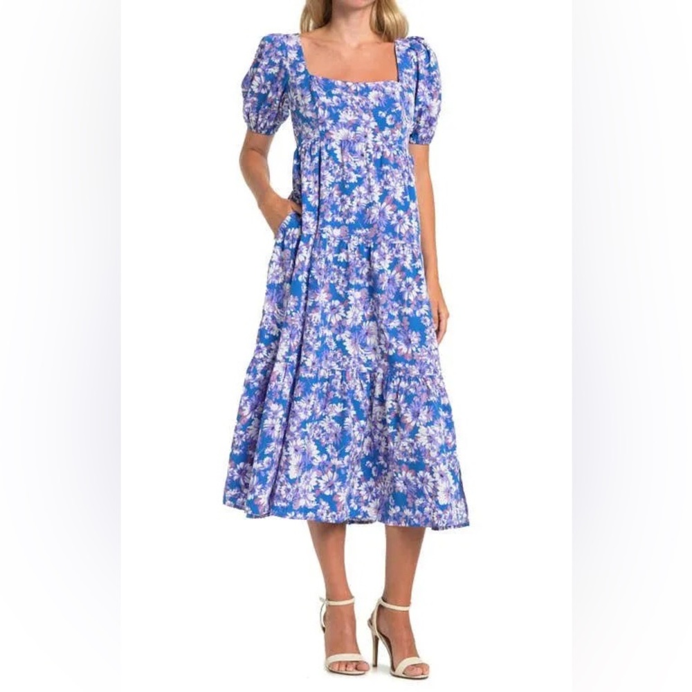 ASTR the label square neck midi dress